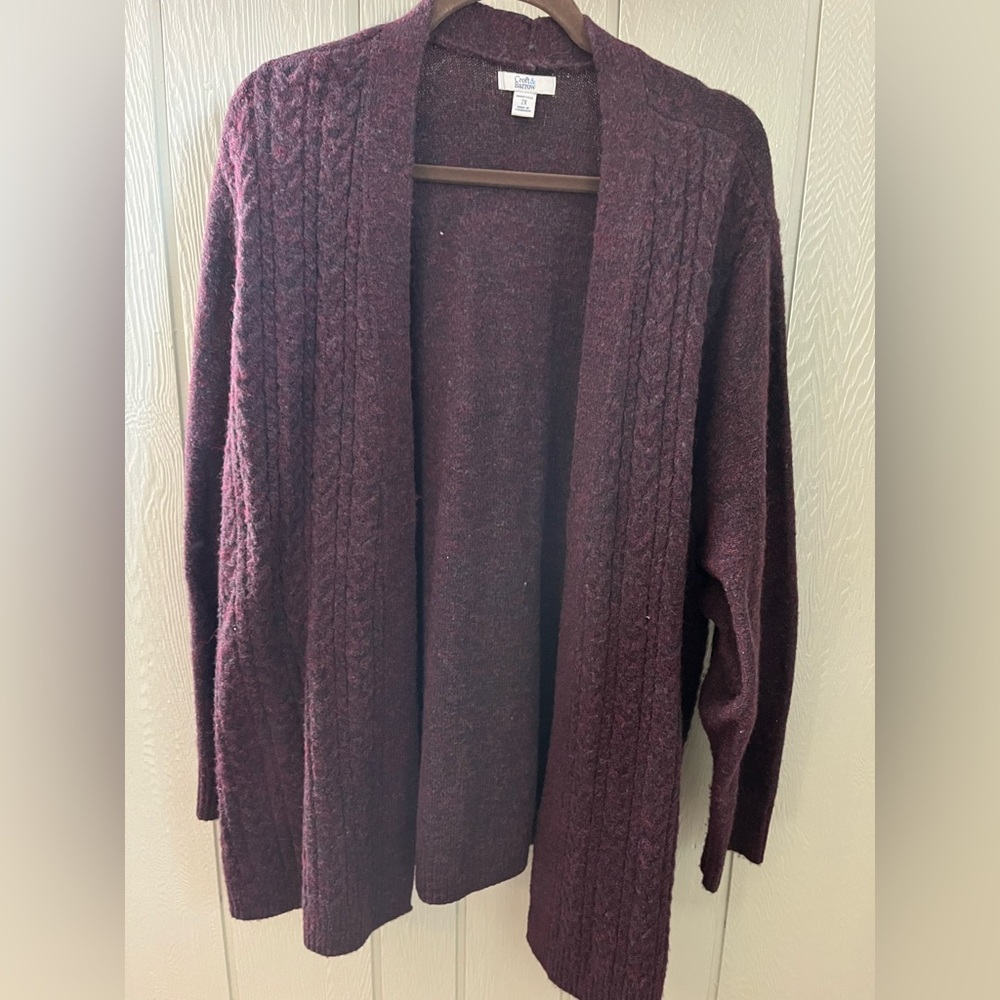 Croft & Barrow Cable Knit Cardigan